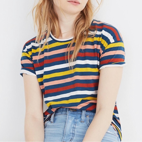 Madewell Tops - Madewell Striped Cotton Whisper T